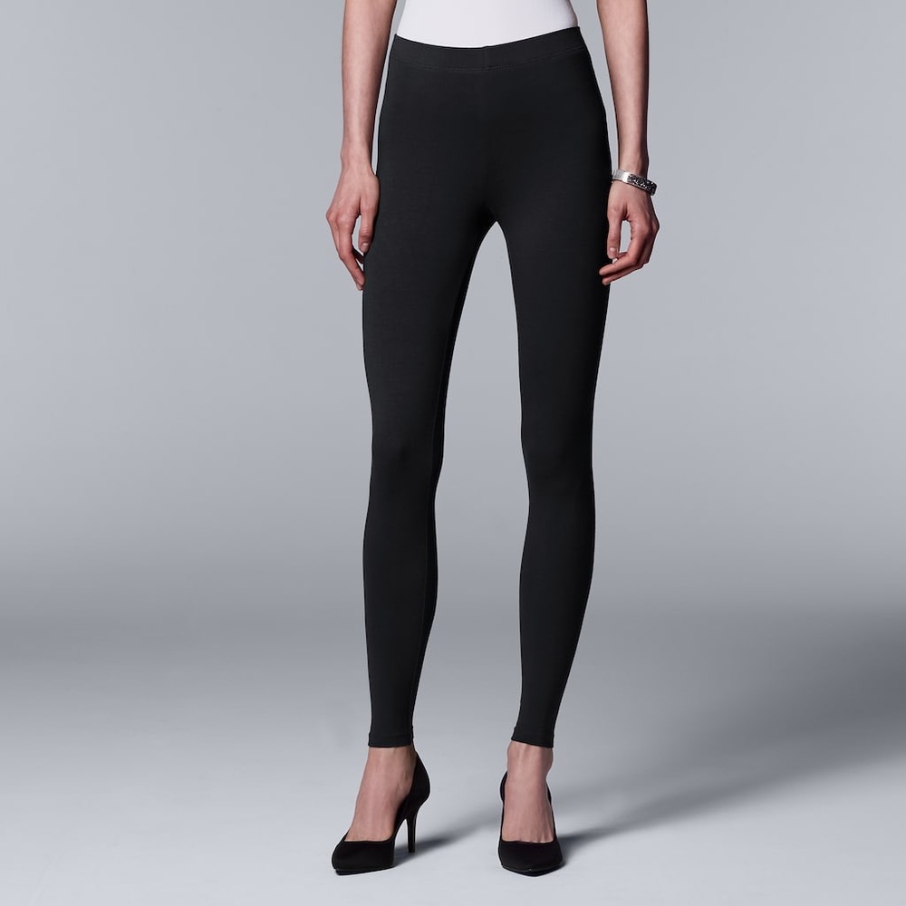 Simply Vera Vera Wang Solid Leggings, Black
